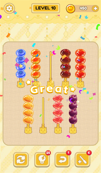 糖葫芦排序颜色益智游戏(Tanghulu Sort - Color Puzzle Game)